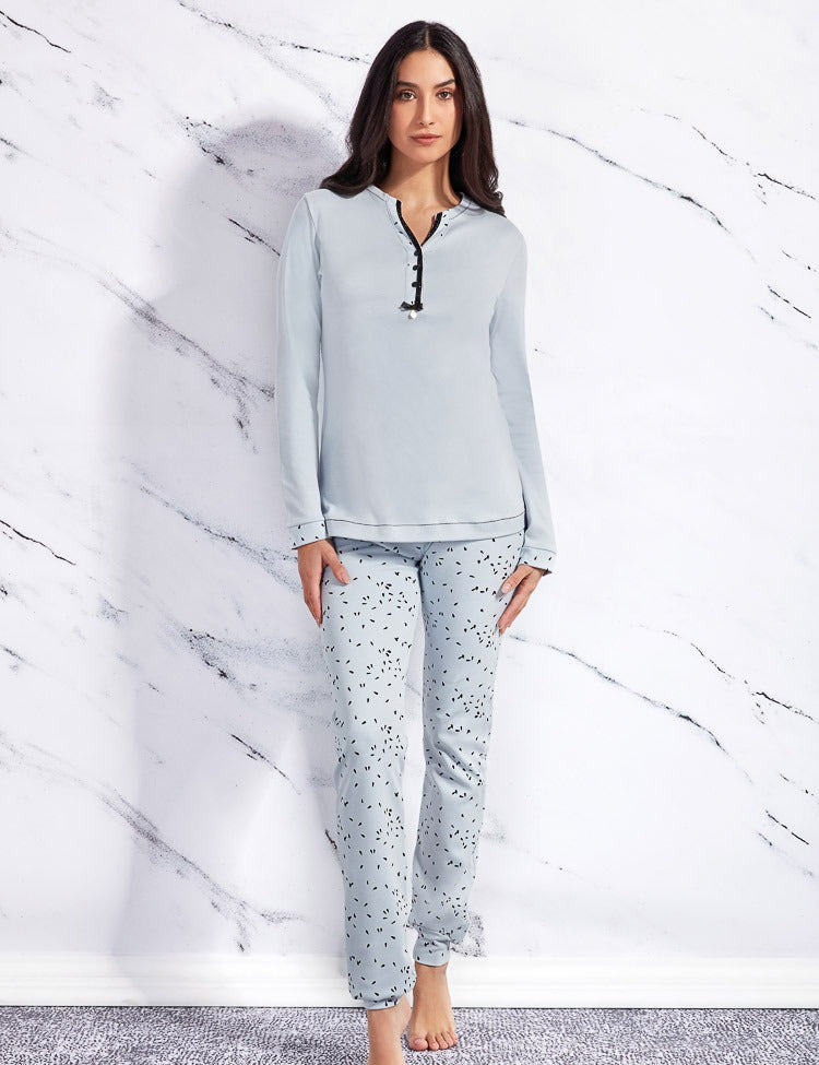 Warm printed cotton pyjamas