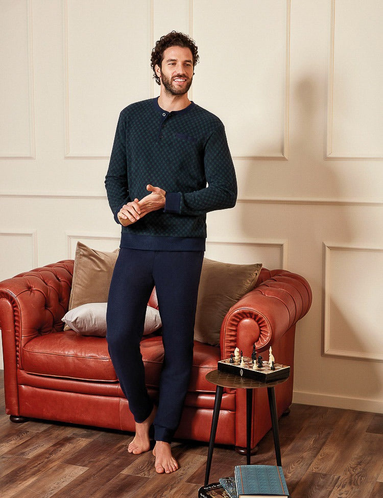 Pigiama in jacquard fantasia rombetti