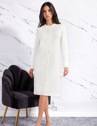 Camicia da notte aperta in caldo cotone