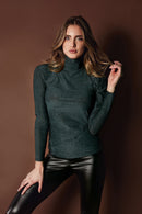 Lupetto in maglia lurex