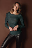 T-shirt in maglia lurex