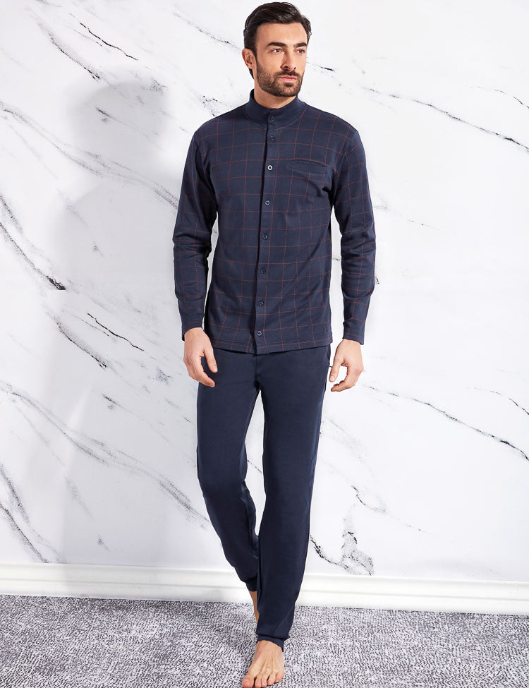 Pigiama giacca aperta in caldo cotone