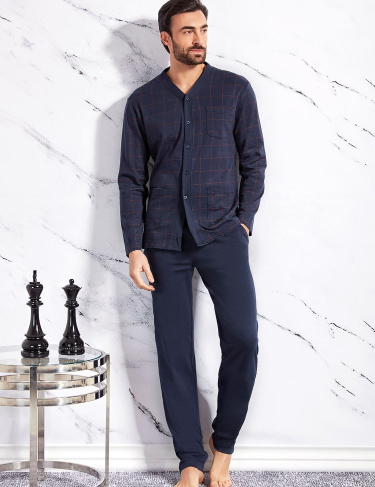 Pigiama giacca aperta in caldo cotone