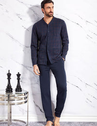 Pigiama giacca aperta in caldo cotone