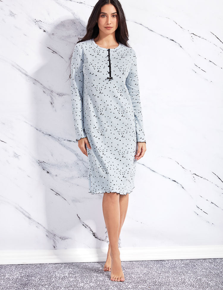 Camicia da notte in caldo cotone