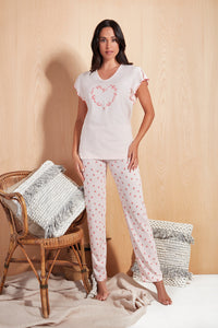 Pigiama mezza manica con pantalone lungo