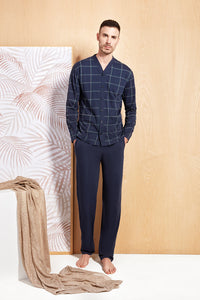 Pigiama giacca aperta in cotone