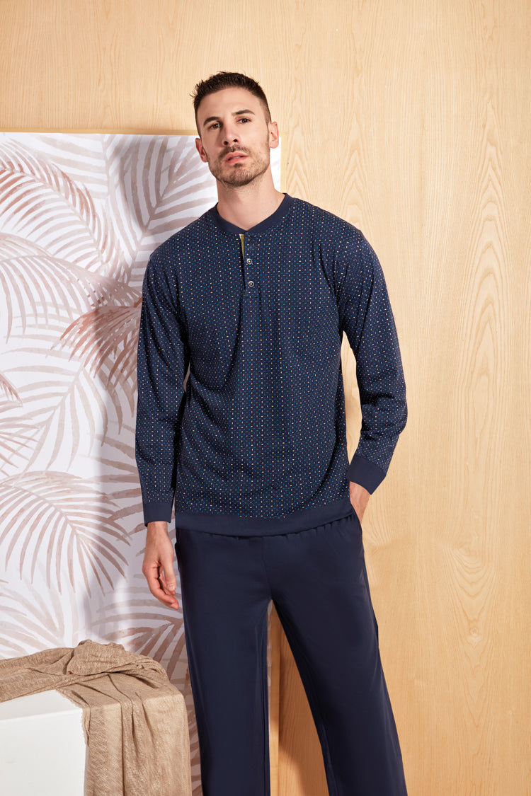 Pigiama serafino in cotone