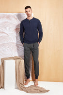 Pigiama serafino in cotone