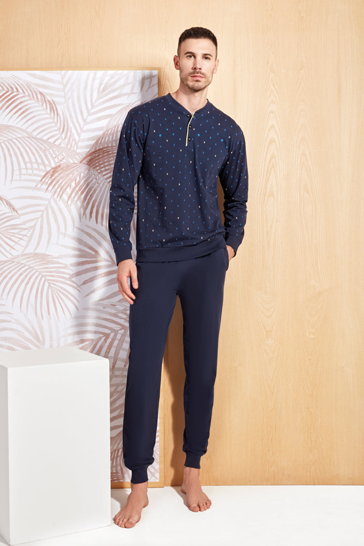 Pigiama serafino in cotone