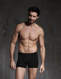 Boxer in cotone elasticizzato con elastico ribattuto