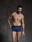 3 boxer in cotone bielastico con logo