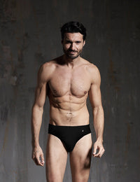 Slip in cotone bielastico con elastico ribattuto