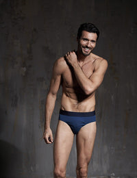 3 slip in cotone bielastico con logo