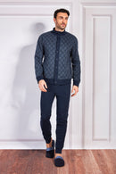 Pigiama in jacquard con giacca aperta