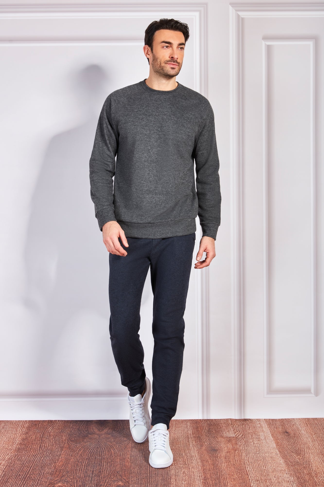 Pigiama girocollo in jacquard