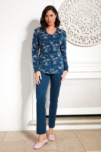 Pigiama con giacca aperta in caldo cotone