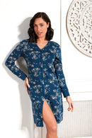 Camicia da notte aperta in caldo cotone