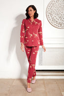 Pigiama in caldo cotone con giacca aperta