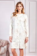 Camicia da notte aperta in caldo cotone