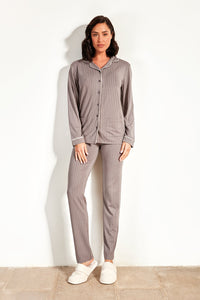 Pigiama con giacca aperta in viscosa