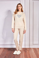 Pigiama girocollo in jacquard