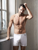 Boxer con bottone in filo di scozia